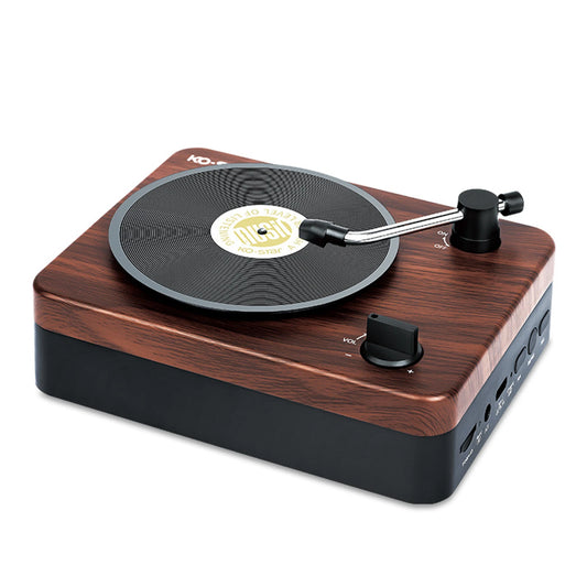 Vintage Vinyl Bluetooth Speaker - Portable Wireless Retro Record Player Design