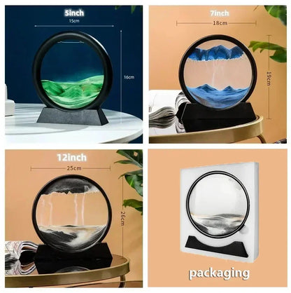 3D Moving Sand Art Frame - LED Sandscape Lamp