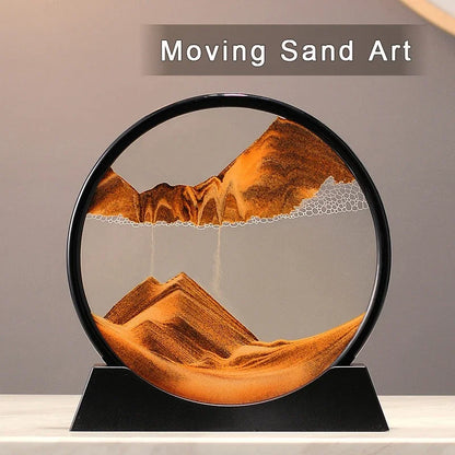 3D Moving Sand Art Frame - LED Sandscape Lamp